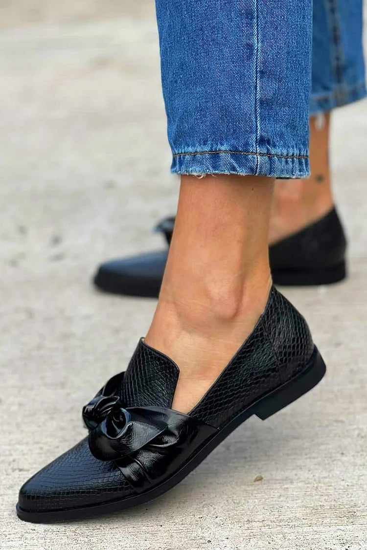 Camilla | Damer Slip-In Loafers med Knutdetalj