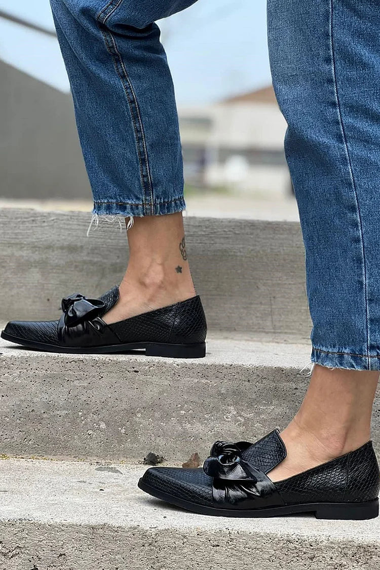 Camilla | Damer Slip-In Loafers med Knutdetalj