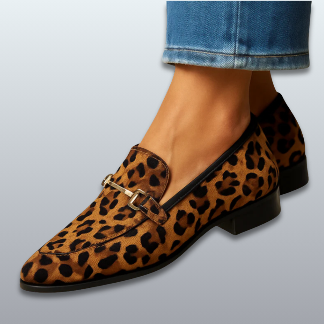 Elise | Damer Moderna Leopardmönstrade Loafers