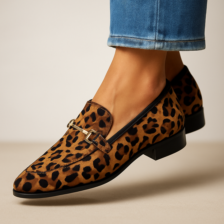 Elise | Damer Moderna Leopardmönstrade Loafers
