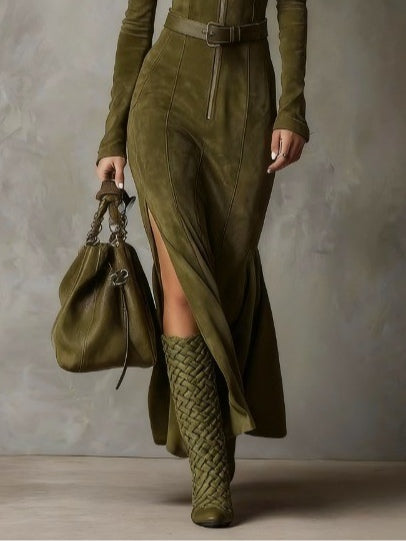 Aurora | Damer Maxiklänning med Dragkedja och Slits