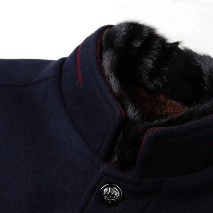 Adrian | Herren Klassischer Knopf-Front Mantel